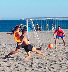 beach volleyball and soccer court